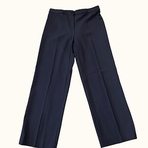 Armani Collezioni Black Wide-Leg Trousers Sz 8